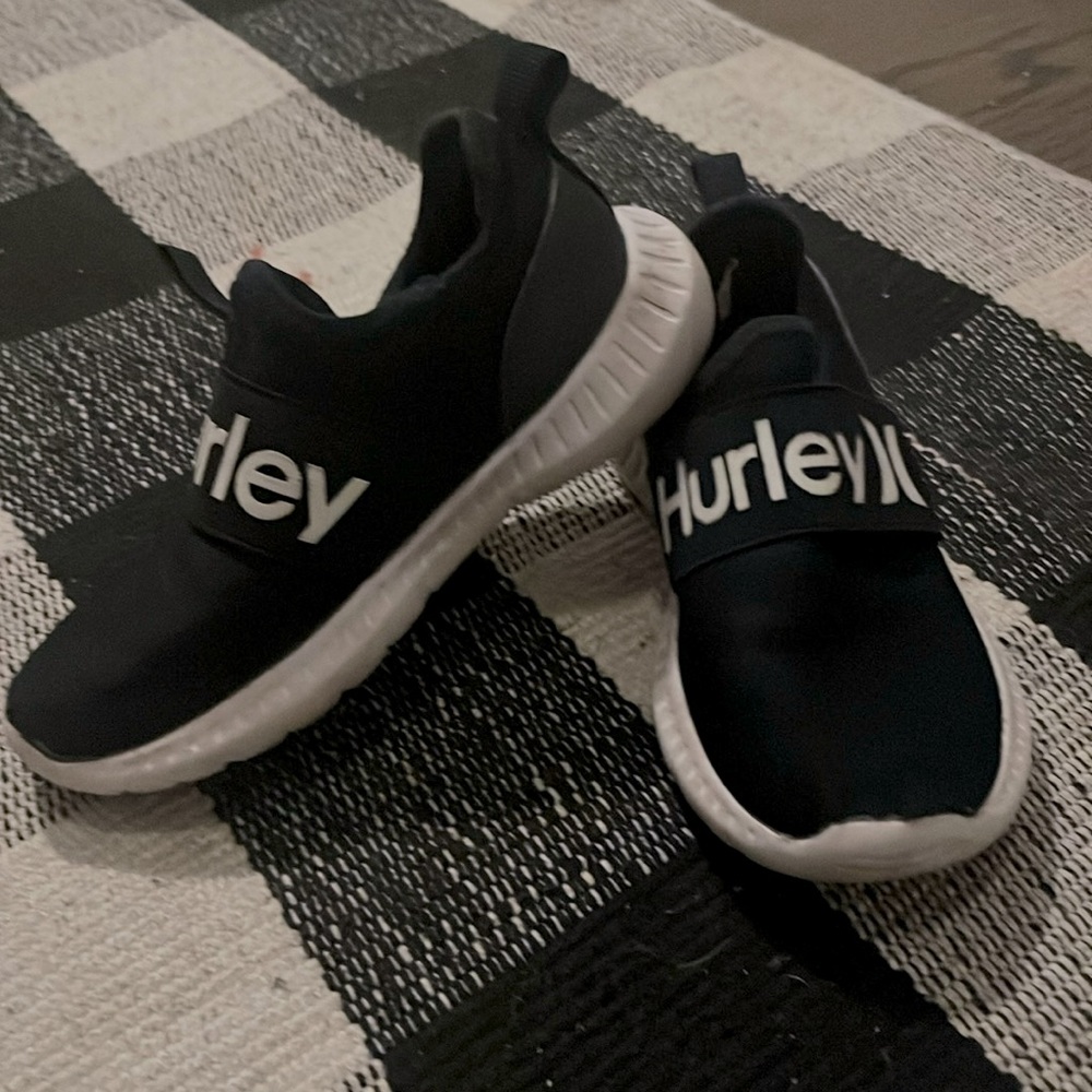 Boys Hurley slip ons super comfortable. Machine washable. Size 11 toddler
